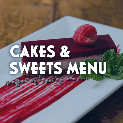 Cakes and Sweets Menu